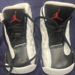 Jordan Black and White High-Top Sneakers